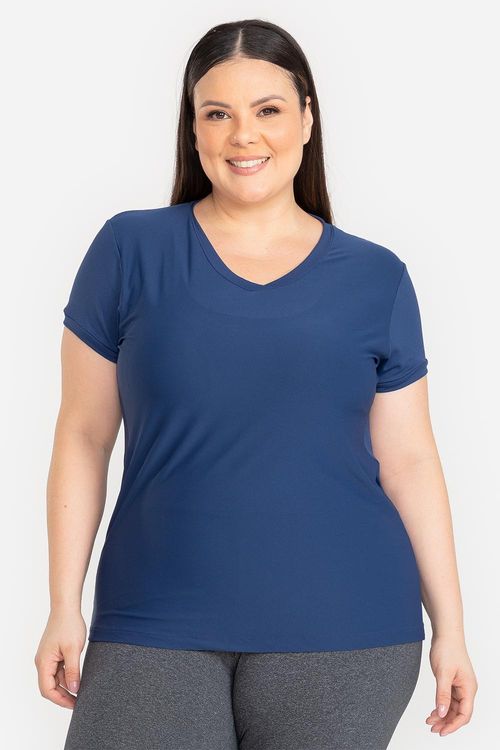 Blusa Eco Essential Plus Size - Marinho