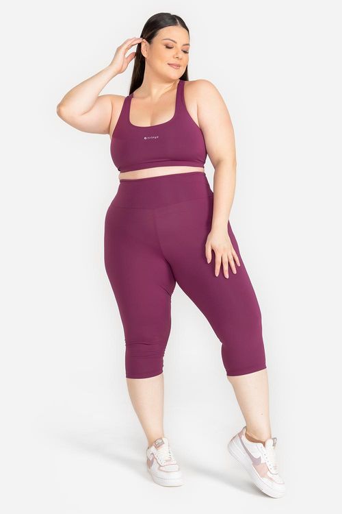 Calça Corsário Plus Essential Flex - Malbec