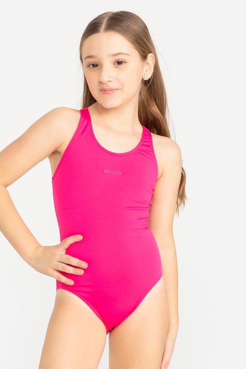 Maiô Infantil Fechado nas Costas - Pink