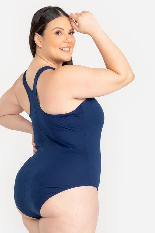 Maiô Plus Size Fechado nas Costas - MH