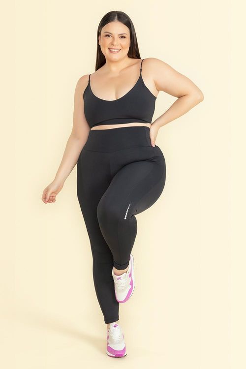 Legging Plus Nakay® c/ Bolsos Sobrepostos A.V.25 - Preto