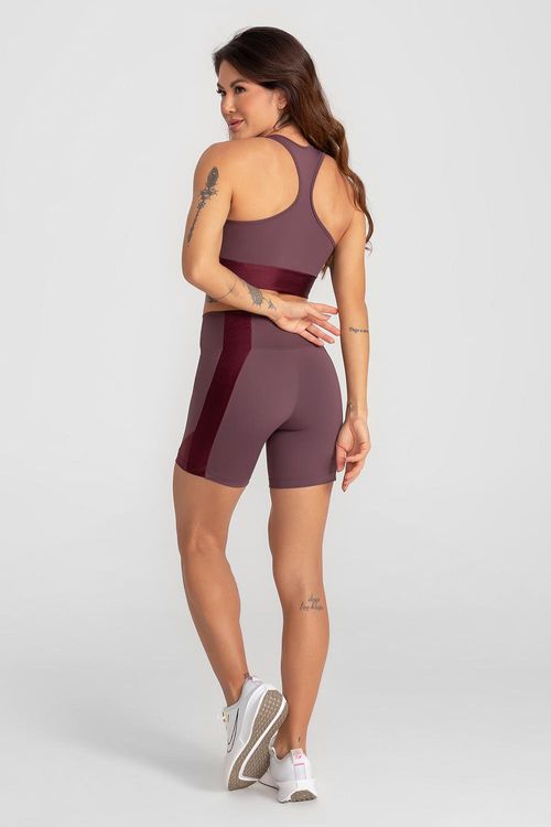 Shorts Cover Lumi com Bolso Funcional - Ébano