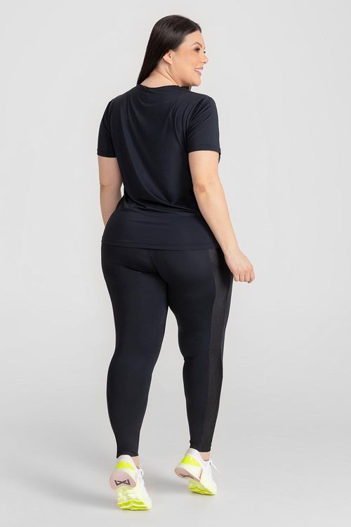 Calça Legging Plus Cover Duo com Bolso Funcional - Preto