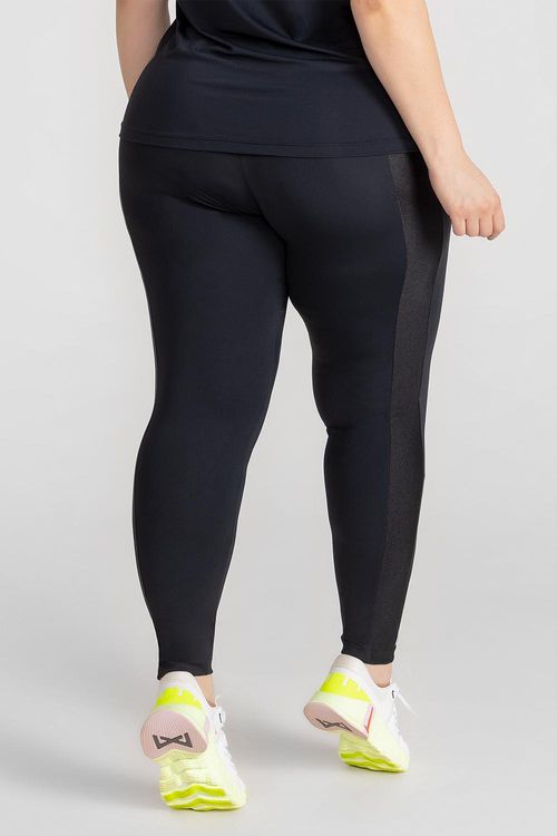 Calça Legging Plus Cover Duo com Bolso Funcional - Preto