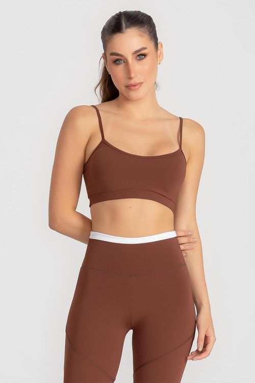 Top Comfort Fit Impact com Bojo Removível - Cacau