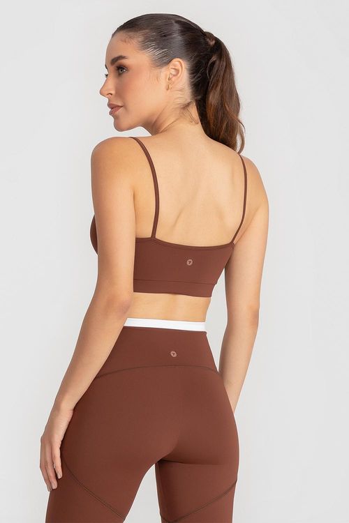 Top Comfort Fit Impact com Bojo Removível - Cacau