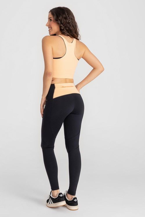 Calça Legging High Compression Duo com Bolso Funcional - Preto