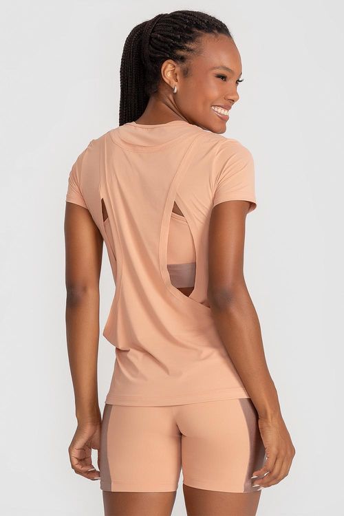 Camiseta Freedom com Sobreposição - Peônia