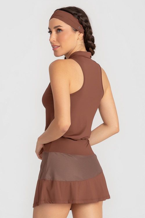 Blusa Neutral Gola Polo - Cacau