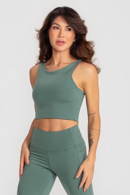 Top Dupla Face High Compression - Herb/ Cacau