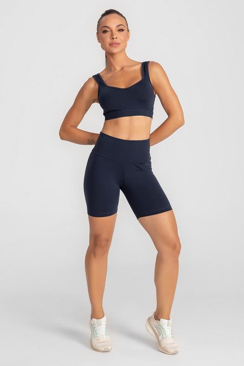 Shorts Intermediário Essential High Compression - Marinho Ebony