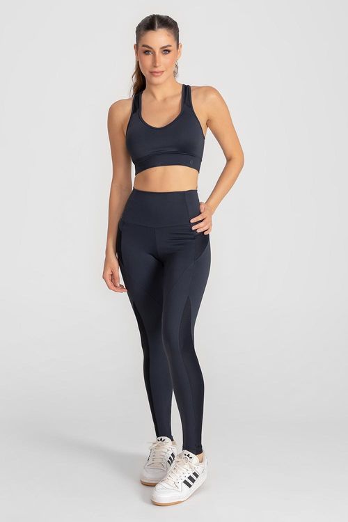 Calça Legging Emana Ribbed - Preto