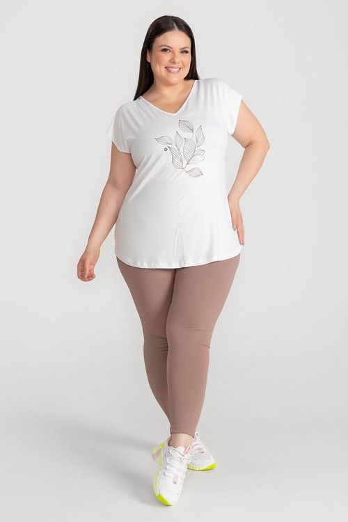 Calça Legging Emana Plus Size - Nut