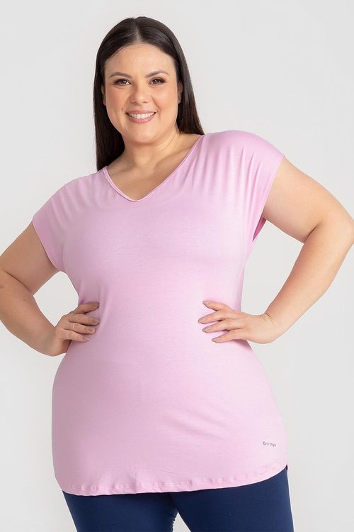 Blusa Fluidity Plus Essential Decote V - Blossom