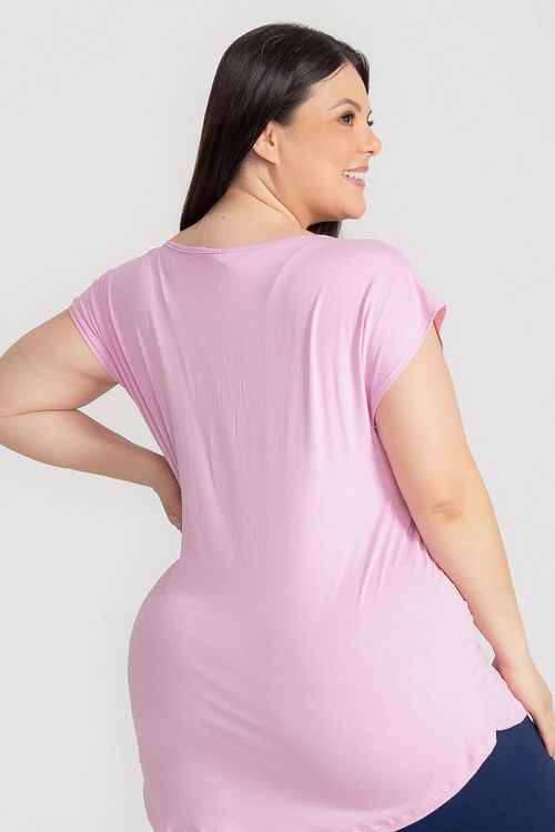 Blusa Fluidity Plus Essential Decote V - Blossom