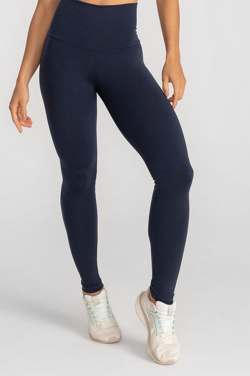 Calça Legging Essential High Compression Halter - Marinho Ebony