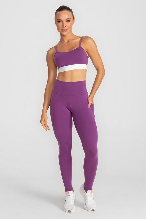 Calça Legging High Compression Essential Com Bolso - Figo