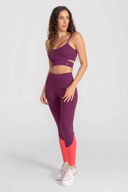 Calça Legging Flex Neo com Mini Bolso - Malbec
