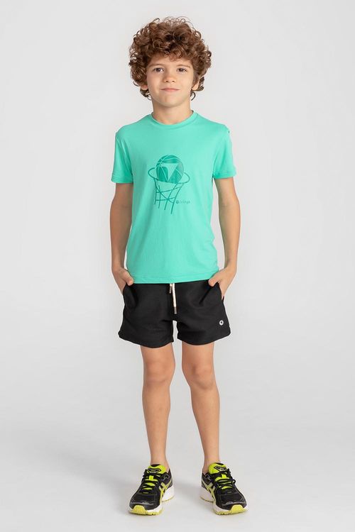 Shorts Action Waves Infantil - Preto