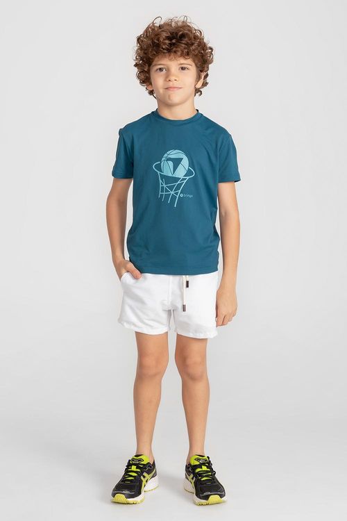 Shorts Action Waves Infantil - Branco