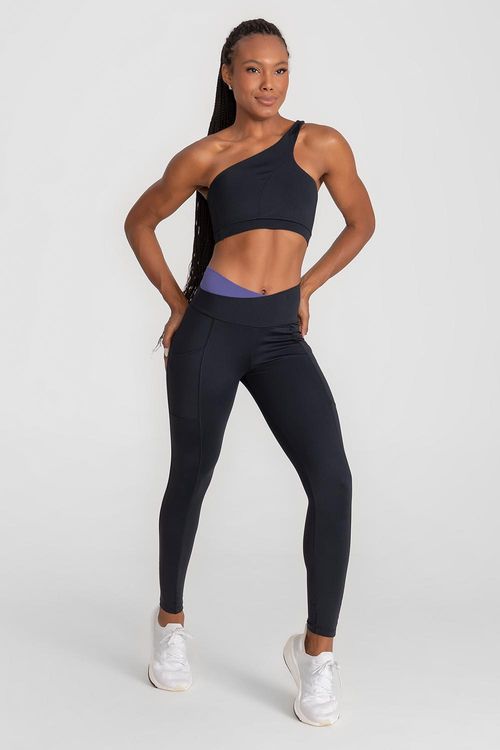 Calça Legging Cover Neo Bolsos Funcionais INVERNO25 - Preto