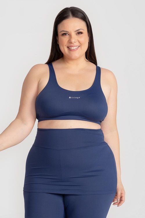 Top Plus Soft Touch com Bojo - Marinho