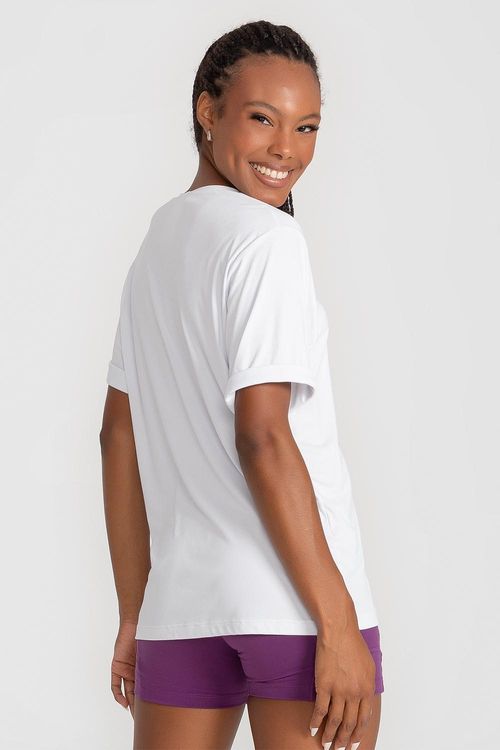 Camiseta Wide Eco Dry Tennis Vintage - Branco