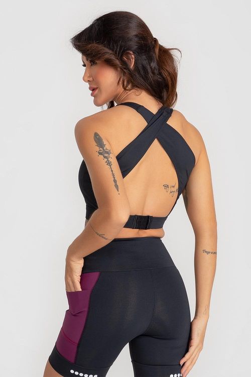 Top Flex Run Ajustável com Bojo Removível - Preto