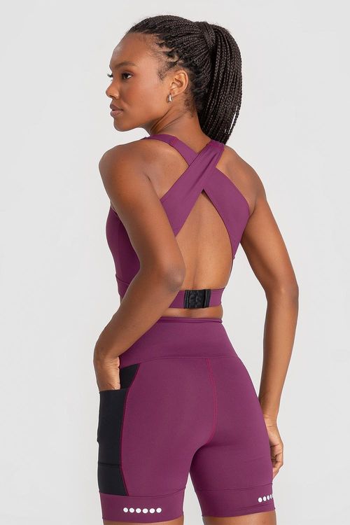 Top Flex Run Ajustável com Bojo Removível - Malbec