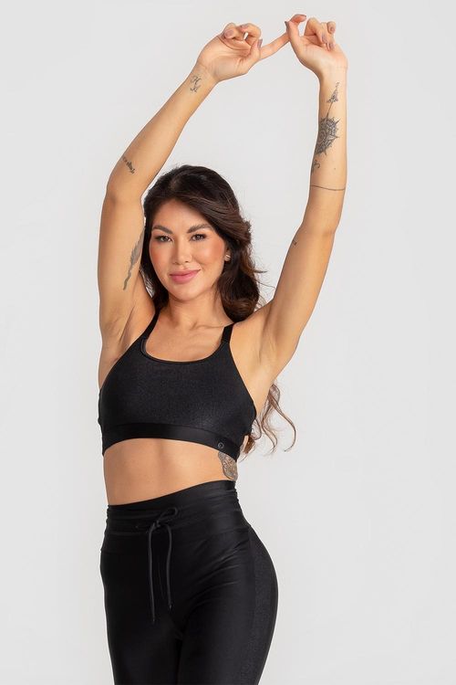 Top Energy Ribbed Ajustável - Preto