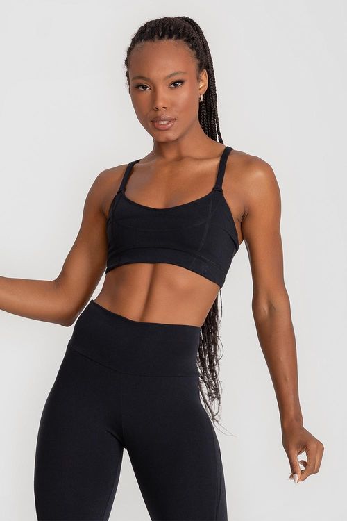 Top High Compression com Bojo Removível - Preto