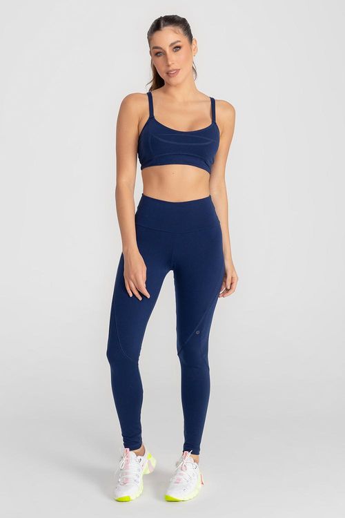Calça Legging High Compression com Bolso Funcional - Marinho