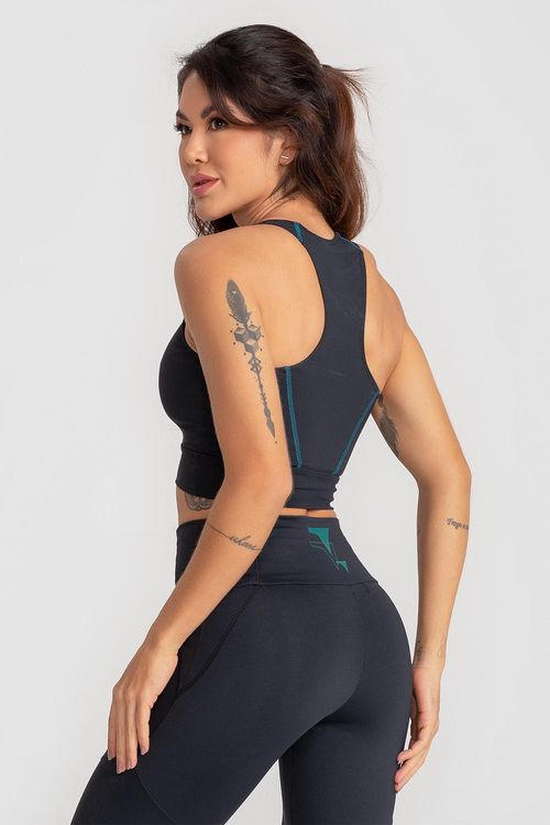 Top Flex Running com Bojo Removível - Preto