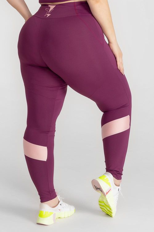 Calça Legging Plus Flex Run ID - Malbec