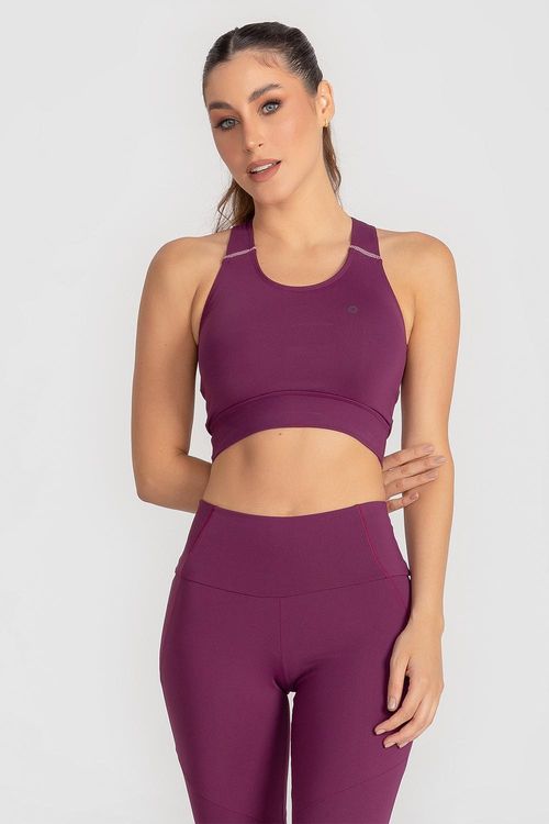 Top Flex Run com Bojo Removível - Malbec