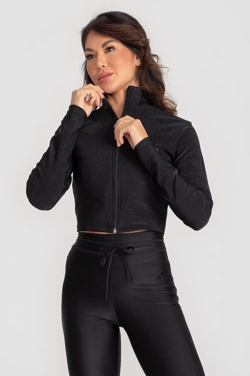 Jaqueta Ribbed Estruturada - Preto