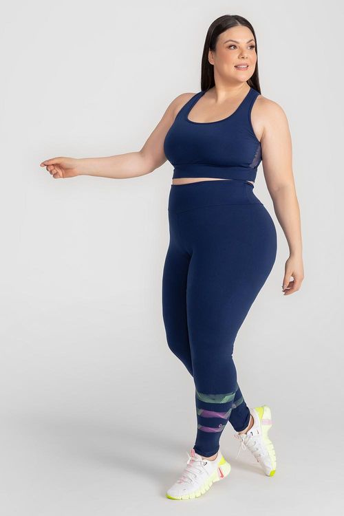 Calça Legging Plus High Compression Motion - Marinho