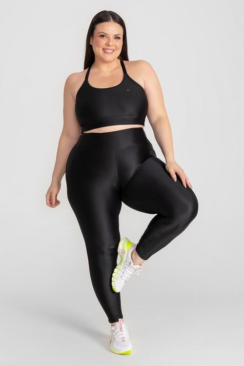 Calça Legging Energy Plus com Minibolso - Preto