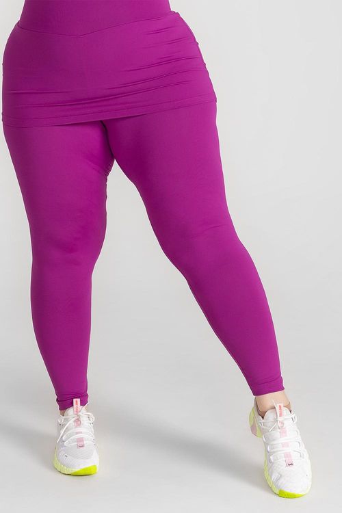 Calça Legging Plus Soft Essential com Saia ID - Framboesa