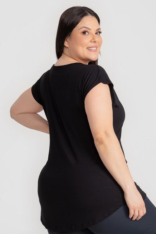 T-Shirt Plus Fluidity Botanic INVERNO25 - Preto