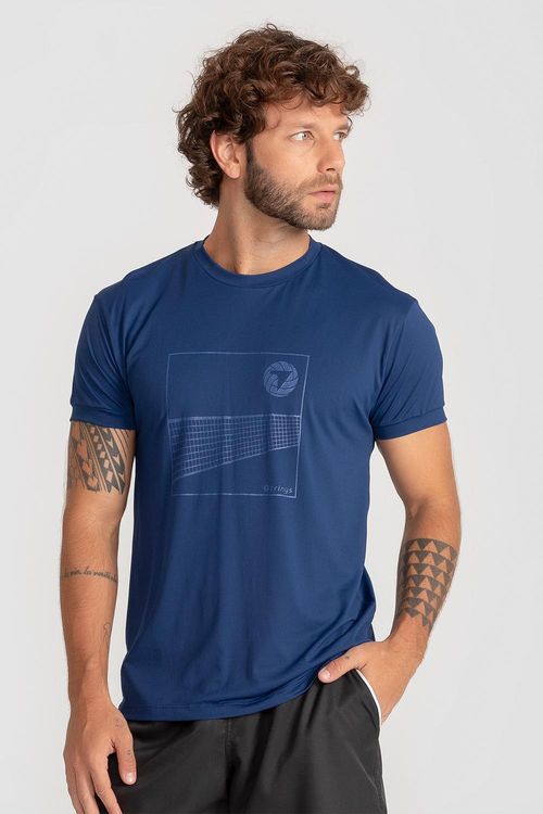T-Shirt Eco Dry Match Point Masculina - Marinho