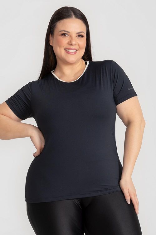 T-Shirt Plus Neutral Duo - Preto