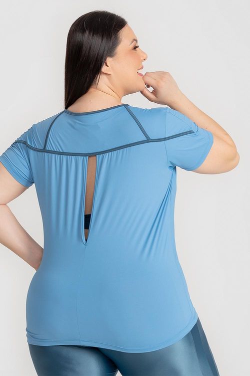 T-Shirt Plus Neutral Duo - Azul Lavado