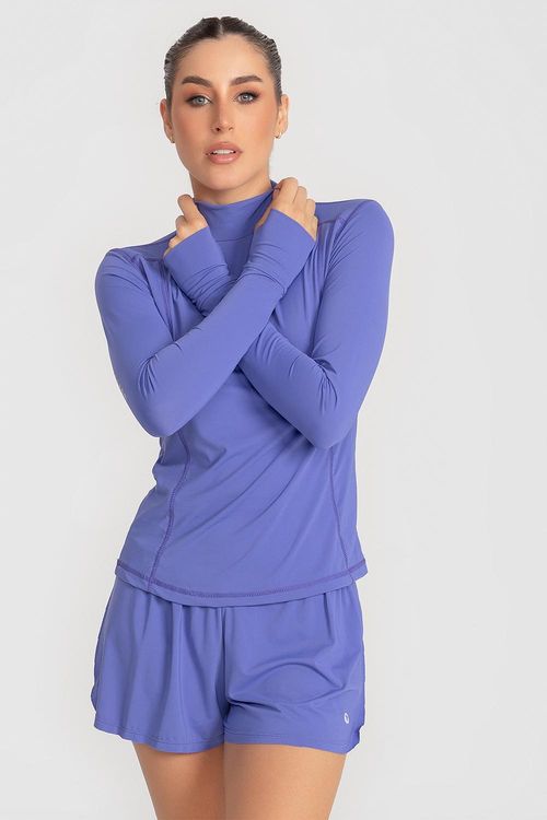 Blusa Neutral M/L Run Abertura Polegar INVERNO25 - Celeste