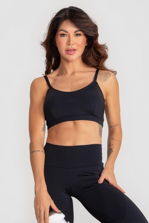 Top Nakay Sculpt com Bojo Removível INVERNO25 - Preto