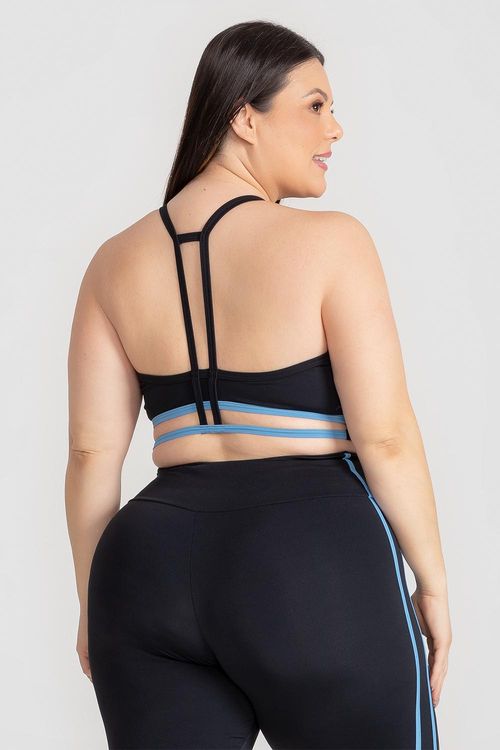 Top Plus Nakay Duo com Bojo Removível INVERNO25 - Preto