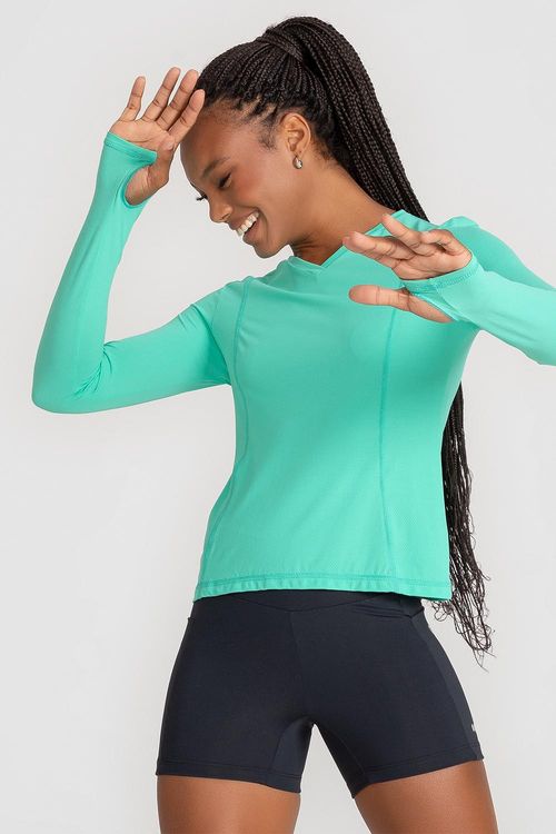 Blusa Eco Dry Manga Longa Run com Abertura para Polegar - Krabi