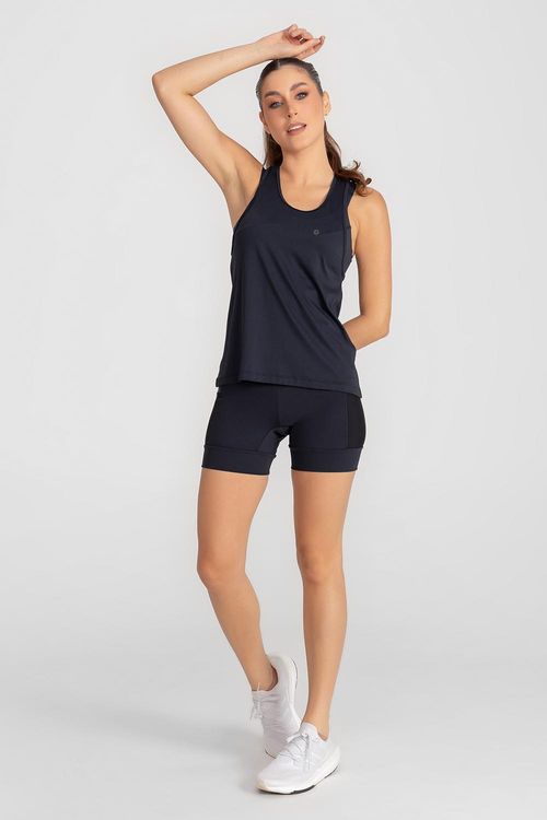 Shorts Emana Run Refletivo com Bolso Funcional - Preto