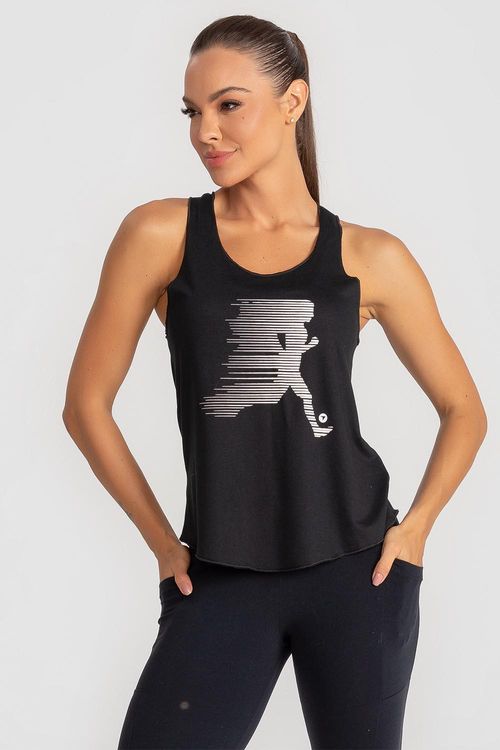 Camiseta Regata Flow Run - Preto
