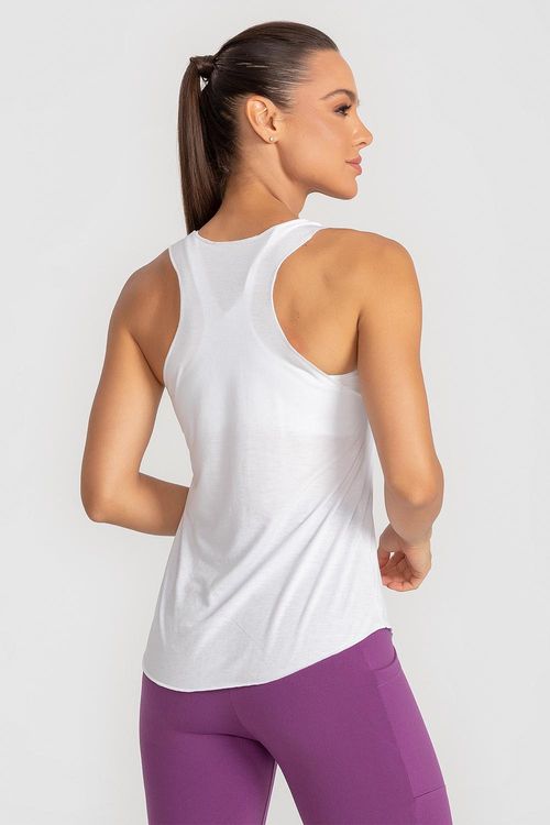 Camiseta Regata Flow Run - Branco